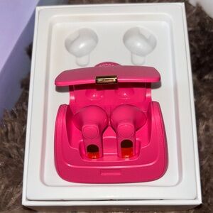 Pink Wireless Earbuds with Charging Case